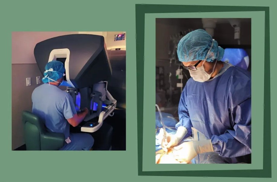 Dr. Douglas Tanita of Henderson Women's Care working with equipment and on patients